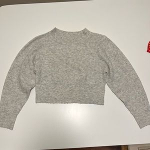 Grey Cropped Topshop Sweater